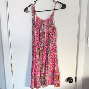 Vibrant Pink Patterned Sundress
